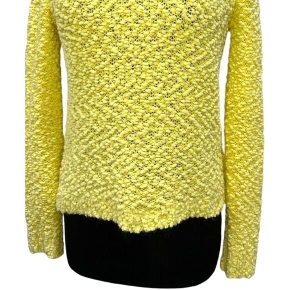 POL Yellow Boucle Pullover Crewneck Sweater Sz M - Picture 3 of 10